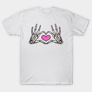 skeleton valentine, hand love T-Shirt
